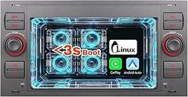 Belaidis "CarPlay" ir "Android" automobilinis radijas, "Linux" sistema AM/FM/RDS BT5.0 radijas su fiziniu garsumo valdymu, greitas paleidimas, "Plug & Play" automobilinis radijas, skirtas "C-Max Connect" "Fiesta Fusion" "Kuga" "Mondeo Galaxy