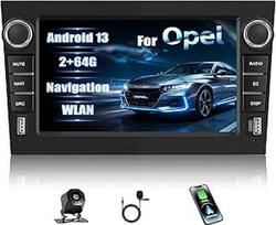 CAMECHO 2+64G 7 colių navigacinis automobilinis radijas "Opel Astra Antara Vectra Corsa Zafira Meriva Combo" su 2 USB, "Android 13 Wireless Carplay Bluetooth HD radijas su "Android Car GPS WiFi FM/RDS EQ +