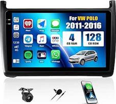 CAMECHO 4+128G 9 colių "Android 15" automobilinis radijas VW Polo 6R 6C 9N 2008-2016 su atbulinės eigos kamera, belaidis "Carplay" "Android" automobilinis "Bluetooth" navigacijos radijas su WiFi GPS FM/RDS Mirror Link + Incell