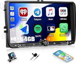 CAMECHO 4+64G 7 colių DSP automobilinis radijas Golf 5 6 VW Polo Touran Tiguan Passat B6 B7 Seat Skoda su atbulinės eigos kamera Belaidis Carplay, Android 13 Bluetooth radijas su Android Car WiFi GPS FM/RDS +