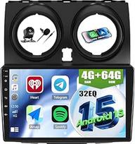 CAMECHO 4+64G 9 Zoll Android 15 Autoradio für Nissan Qashqai 2006-2016 mit GPS WiFi, Wireless Carplay Bluetoot Navi Radio HD Touchscreen mit Android Auto FM RDS EQ Mirror Link +Rückfahrkamera