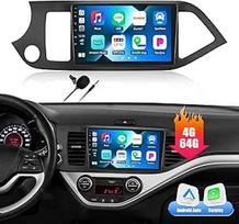CAMECHO [8 branduolių 4G + 64G] Android 15 automobilinis radijas KIA Picanto TA 2011-2016 su Navi Carplay Android Car, automobilinis radijas su 9 colių ekranu, Bluetooth WiFi/FM RDS 32EQ DSP