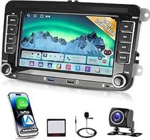DAB 2+64G automobilinis radijas VW Golf Tiguan Touran Passat Polo Skoda Caddy Seat su Wireless Carplay/Android Car, Motorsi 7 colių Android 13 jutiklinis ekranas GPS navigacija/WiFi/FM/RDS/SWC/Canbus/BT/EQ