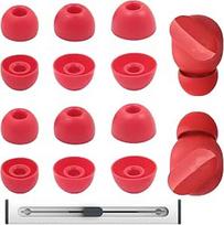 Ersatz-Ohrstöpsel aus Silikon für Beats Fit Pro/Studio Buds/Studio Buds+ Kopfhörer, S/M/L, 3 Größen, 6 Paar, passend in die Ladehülle, Ohrstöpsel-Ohrkappe. (Rot mit Stift)