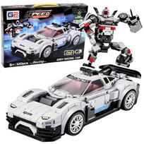 2 in 1 konstruktorius sportinis automobilis ir robotas 320vnt