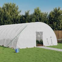 Šiltnamis su plieno rėmu baltos spalvos 10x6x285m 60m²
