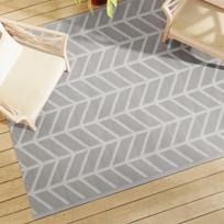Lauko kilimas ARAKIL pilkos spalvos 160x230 cm PP