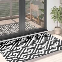 Lauko kilimas ARAKIL baltos ir juodos spalvos 120x180cm PP