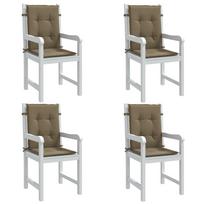 Kėdės pagalvėlės 4vnt taupe 100x50x4cm audinys