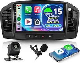 Hodozzy 2GB 64GB Android automobilinis radijas Opel Insignia 2008-2012/Buick Regal 2009-2013 su Wireless Carplay Android Car, 2 DIN 9 colių jutiklinis ekranas, automobilinis radijas su Sat Nav DSP Bluetooth WiFi FM/RDS radijas