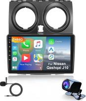 Hodozzy 2GB+64GB Autoradio für Nissan Qashqai J10 2006-2016 Carplay Wireless Android Auto, Android 9 Zoll Touchscreen Bildschirm mit Navi WiFi Bluetooth Mirrorlink HiFi FM RDS Canbus Rückfahrkamera