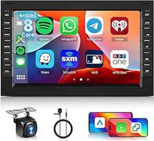 Hodozzy 6G+128G 8 branduolių automobilinis radijas VW T5 Golf 4 Bora Polo Passat B5 Jetta Asiento Peugeot 307 Ford Galaxy su Carplay Android Car, 7 colių jutiklinis ekranas su Bluetooth navigacija WiFi FM/RDS atbuline eiga
