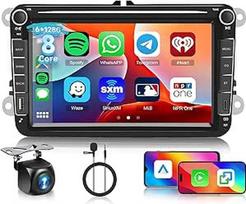 Hodozzy 6G+128G 8 branduolių "Android" automobilinis radijas VW Passat Golf Jetta EOS Polo Touran Seat Sharan su "Carplay" "Android" automobiliu, 8 colių jutiklinis ekranas su "Bluetooth" navigacija WiFi USB DSP FM/RDS radijas atbuline eiga