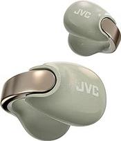 JVC Nearphones HA-NP1T-GN ausinių dizainas - perlo motinos belaidės ausinės, patogiai priglundančios prie ausies, daugiataškis ryšys "Bluetooth 5.3" ir iki 24 valandų veikianti baterija - "Pearl Edition Salty Olive