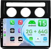 MSD 10.1 Zoll Bildschirm 2G+64G Autoradio für VW Touran (2003-2010) | Wireless Carplay Android Auto | Android 15 GPS Navi Radio | Volant WiFi DSP DAB Bluetooth 5.0 | Rückfahrkamera | 2 Din