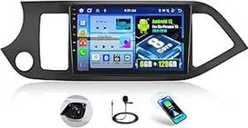OiLiehu 6+128G 8 Core Android 13 Double DIN radijo stotis Kia Picanto TA 2011-2016 CarPlay Android automobilinis radijas su ekranu 9 colių su Mirror Link Bluetooth GPS FM RDS WiFi SWC DSP/EQ atbulinės eigos kamera