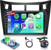 Rimoody 2G + 64G automobilinis radijas Android 15 Toyota Yaris 2005-2011 9 colių jutiklinio ekrano radijas su belaidžiu Carplay Android automobiline navigacija GPS Mirror Link Bluetooth FM/RDS radijas WiFi USB + atbuline eiga