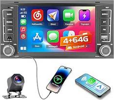 Roinvou 4+64G Android15 automobilinis radijas VW T5 Touareg 2004-2011 Transporter Ts Multivan 2004-2009 CarPlay Android automobilis, 7 colių automobilinis radijas Bluetooth Mirror Link Sat Nav GPS EQ WiFi FM/RDS SWC