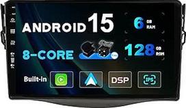 SXAUTO Android 14-6G + 128G IPS automobilinis radijas, tinkamas "Toyota RAV4" (2007-2012 m.) - Belaidis "Carplay"/"Android Car"/DSP - LED kamera + MIC - DAB valdymas vairu AHD WiFi Fast Boot 360 kamera - 2 DIN