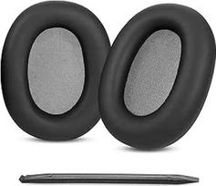 TaiZiChangQin WH-1000XM6 pakaitinės ausų pagalvėlės, suderinamos su "Sony WH-1000XM6" belaidžio triukšmo slopinimo ausų pagalvėlėmis su minkštesne proteino oda, didelio tankio putomis, juodos spalvos