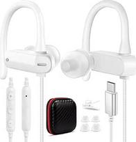 TOPAUX Kopfhörer USB C mit Kabel für Samsung S25 FE S24 Ultra S23 S22, In-Ear Earphones USBC mit Mikrofon, Type C Headset für iPhone 17 Air 16 15 Pro Max Plus/Pixel 10 9 8 7 6