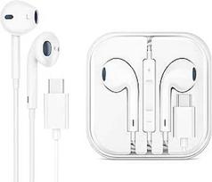 USB C ausinės, laidinės, su mikrofonu ir garsumo valdymu, "HiFi" stereofoninio garso ausinės, triukšmą izoliuojančios C tipo ausinės, suderinamos su daugeliu USB-C įrenginių