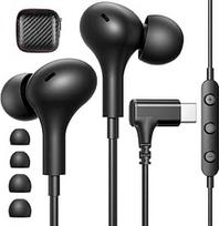 USB C tipo ausinės iPhone 17 Pro/Air/16/15 Samsung Galaxy S25+/Tab A9+/S10+ C tipo ausinės su mikrofonu HiFi stereofoninės USB C laidinės ausinės, skirtos Huawei Mate X6/40 Pro Xiaomi 15/Google Pixel 9/8