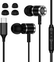USB-C-Kopfhörer mit Kabel für Samsung Galaxy S25 Ultra S24 FE S23 S22 S21 A16 5G A17 A15 A56 A55 A53 A54 A36 A35, Typ C Kopfhörer mit Mikrofon und Lautstärkeregler für iPhone 17, 16, 15 Pro