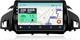 [2GB + 32GB] "Android 14" automobilinis radijas su navigacijos sistema "Ford Kuga Escape C-max" (2013-2017) 9 colių jutiklinis ekranas su kamera DAB/GPS/Steering Wheel Control/MirrorLink/Bluetooth 5.0/WiFi/USB/4G