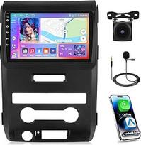 [4+64G] Automobilinis radijas "Ford F150" 2009-2012 m. su belaidžiu "Carplay"/"Android" automobiliu, 9 colių "Android" jutiklinis ekranas Navi/WiFi/FM/RDS/SWC/Bluetooth/EQ + galinė kamera