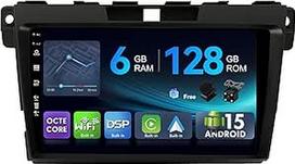 [6G + 128G, aštuonių branduolių] - MSD automobilinis radijas "Mazda CX-7" (2008-2015) "Android 15" GPS navigacijos radijas "CarPlay" "Android" automobilio vairo valdymas Dviejų juostų WiFi DSP DAB atbulinės eigos kamera MIC 2 DIN 9 colių