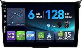 [6G + 128G, aštuonių branduolių] - MSD automobilinis radijas Hyundai I30 (2011-2015) | Android 15 GPS navigacijos radijas | CarPlay Android automobilio vairo valdymas Dual Band WiFi DSP DAB | atbulinės eigos kamera MIC | 2 DIN