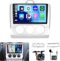 [8 branduolių 4G + 64G] Hikity Car Radio Android 15 for Ford Focus Mk2 Mk3 Exi MT 2 3 2004-2011 9 colių jutiklinio ekrano automobilinis radijas su 1280 x 720 pikselių 32EQ FM RDS Belaidis Carplay Android automobilių navigacija
