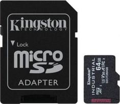 Kingston | UHS-I | 64GB | microSDHC/SDXC Industrial Card | Flash memory class Class 10, UHS-I, U3, V30, A1 | SD Adapter SDCIT2/64GB | 740617321043