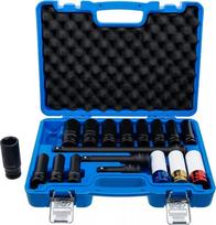Smūginių ilgų galvučių ir apsauginių galvučių rinkinys | 12,5 mm (1/2") | 10 - 24 mm | 18 vnt. (5202)