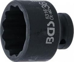 Galvutė smūginė | 12 kampų | 12,5 mm (1/2") | 36 mm (5316)