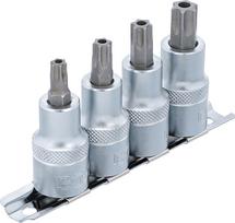 Įpresuotų antgalių rinkinys | 12,5 mm (1/2") | T-Star su skyle (Torx) T40 - T55 | 4 vnt. (8885)