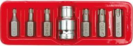 Antgalių rinkinys TORX, 7 dalių, 30mm ilgio | T25-T55 (66570)