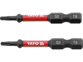 Antgaliai smūginiai | 6,3 mm (1/4") | S2 | T-Star (Torx) T8 | 2 vnt. (YT-78050)