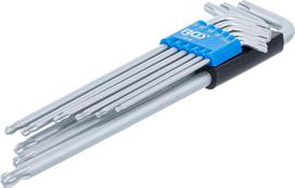 L tipo raktų rinkinys | ilgi | šarnyriniai | T-Star (Torx) T10 - T50 | 9 vnt. (819)