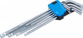 L tipo raktų rinkinys | Coliniai dydžiai | hex šešiakampis / hex šešiakampis su šarnyru 1/16"- 3/8" | 9 vnt. (799)