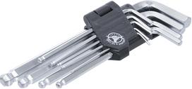 L tipo raktų rinkinys | Vidinis šešiak./ vidinis šešiak.su šarnyru 1,5 - 10 mm | 9 vnt. (815)