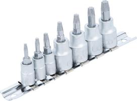 Sraigtiniai ištraukikliai | | 6,3 mm (1/4") / 10 mm (3/8") | pažeistam T-Star (Torx) T10 - T40 | 7 vnt. (7098)