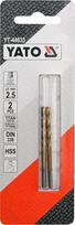 Grąžtas metalui HSS-TIN 2.5 mm, 2vnt. (YT-44633)
