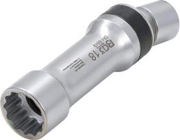 Galvutė žvakėms šarnyrinė 12 kampų | su atramine spyruokle 10 mm (3/8") | 18 mm (6849)