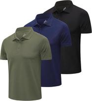 Kvėpuojantys Vyriški Polo Marškinėliai Zengvee, Juoda/Tamsiai Mėlyna/Žalia, 3 Vnt., Xxl, XXL