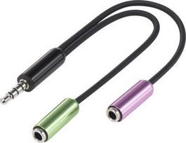 SpeaKa Professional SP-7870716 Audio-Kabel 0,1 m 3.5mm 2 x 3.5mm Schwarz - Grün - Violett (SP-7870716)