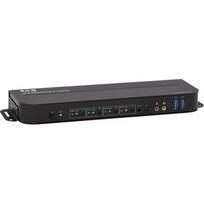Przełącznik Eaton Tripp Lite series HDMI USB KVM Switch 4-Port 4K 60Hz HDR HDCP 2.2 IR USB Sharing - KVM-/Audio-/USB-Switch - 4 x KVM/Audio/USB - 1 lokalny użytkownik - Desktop | B005-HUA4 | 037332254900