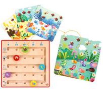 TOOKY TOY medinis žaidimas „Mokomės skaičiuoti gyvūnus“