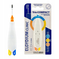 ELGYDIUM CLINIC TRIO COMPACT, tarpdančių šepetėliai 123, 3 vienetai